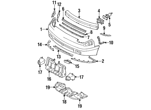 1992 Dodge Stealth Front Bumper Diagram