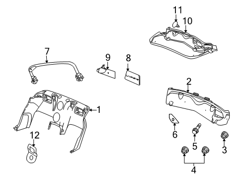 2008 Dodge Viper Interior Trim - Rear Body Diagram 2 - Thumbnail