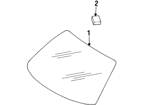1998 Chrysler Sebring Windshield Glass Diagram 1 - Thumbnail