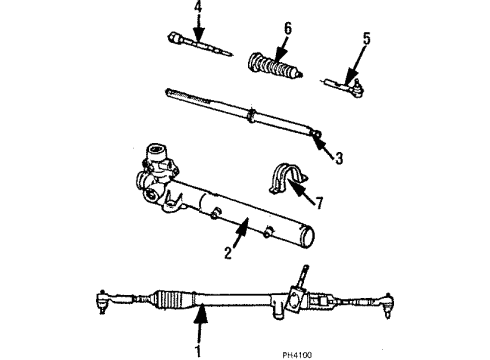 1986 Dodge 600 P/S Pump & Hoses, Steering Gear & Linkage Diagram 3 - Thumbnail