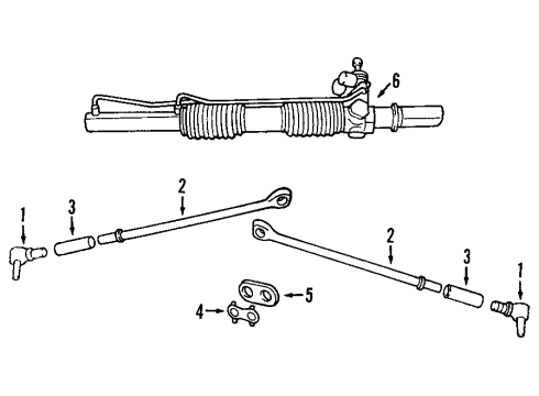 2004 Chrysler 300M P/S Pump & Hoses, Steering Gear & Linkage Diagram 1 - Thumbnail