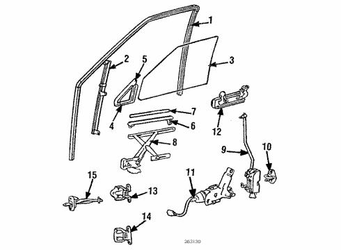 1986 Dodge Colt Door & Components Diagram 2 - Thumbnail