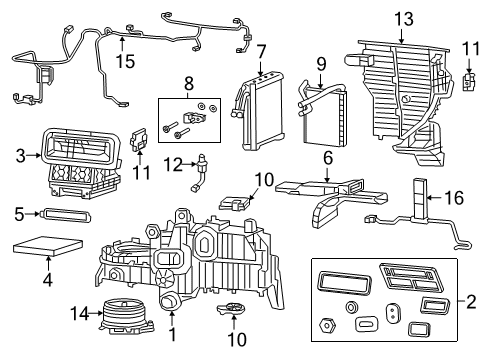 2022 Ram 3500 Heater Core & Control Valve Diagram 1 - Thumbnail