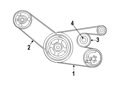 2000 Chrysler Cirrus Belts & Pulleys, Maintenance Diagram 1 - Thumbnail