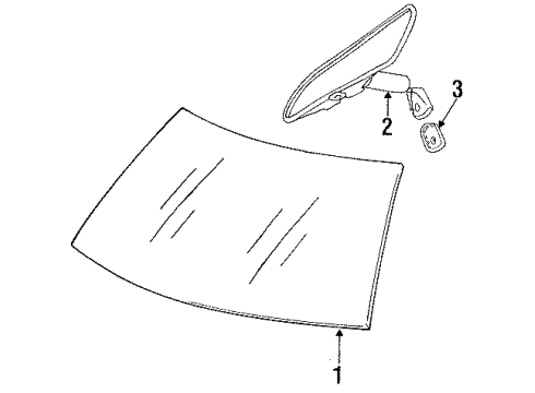 1994 Chrysler New Yorker Windshield Glass Diagram