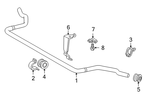 2004 Chrysler Crossfire Stabilizer Bar & Components - Front Diagram