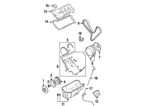 2000 Dodge Grand Caravan Engine Parts & Mounts, Timing, Lubrication System Diagram 1 - Thumbnail