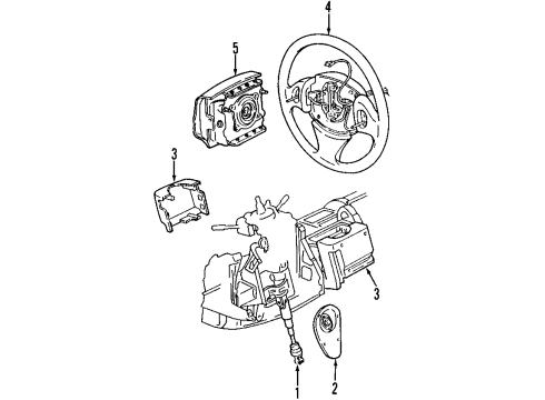 1997 Chrysler Sebring Steering Column & Wheel, Steering Gear & Linkage Diagram 2 - Thumbnail