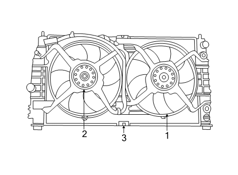 2000 Dodge Intrepid Cooling System, Radiator, Water Pump, Cooling Fan Diagram 2 - Thumbnail