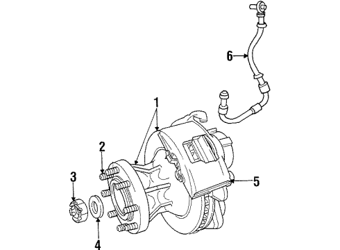 1994 Dodge Ram 2500 Front Brakes Diagram