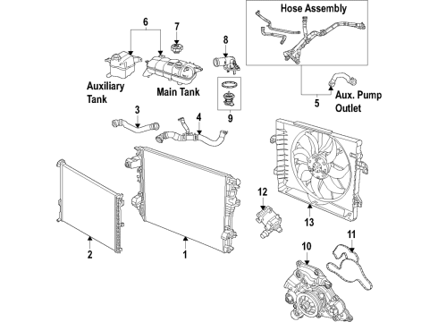 2024 Ram 1500 Cooling System, Radiator, Water Pump, Cooling Fan Diagram 6 - Thumbnail