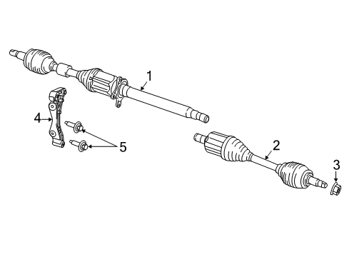 2020 Chrysler Voyager Drive Axles - Front Diagram