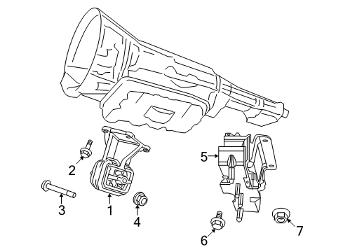 2010 Dodge Ram 2500 Engine & Trans Mounting Diagram 3 - Thumbnail