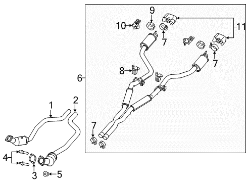 2023 Dodge Challenger Exhaust Components Diagram 4 - Thumbnail