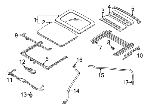 2004 Dodge Stratus Sunroof Diagram 2 - Thumbnail