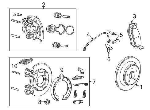 2003 Jeep Liberty Brake Components, Brakes Diagram 2 - Thumbnail