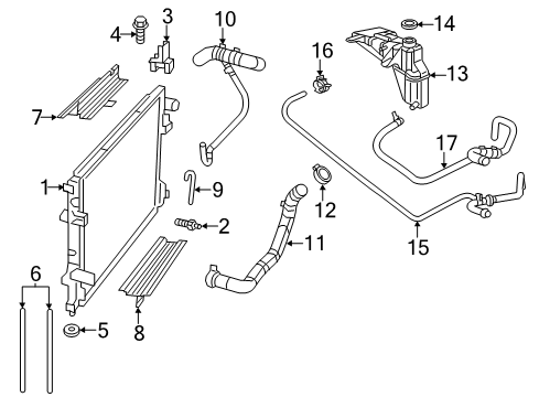2016 Dodge Charger Radiator & Components Diagram 4 - Thumbnail