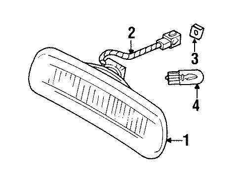 1997 Jeep Cherokee High Mount Lamps Diagram
