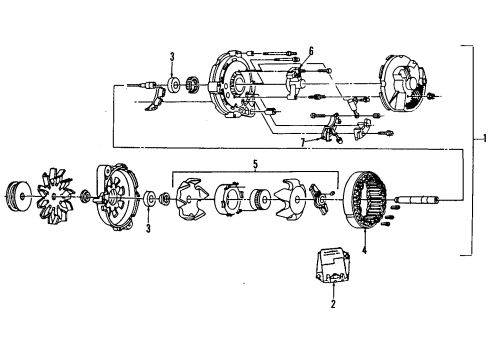 1988 Dodge Dakota Alternator Diagram 2 - Thumbnail