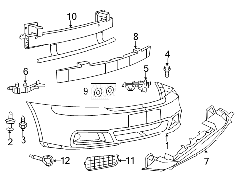 2011 Dodge Avenger Front Bumper Diagram