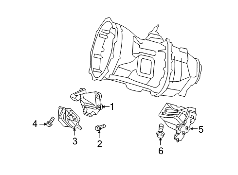 2006 Dodge Ram 2500 Engine & Trans Mounting Diagram 7 - Thumbnail