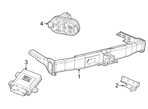 2025 Jeep Grand Cherokee Trailer Hitch Components Diagram 1 - Thumbnail