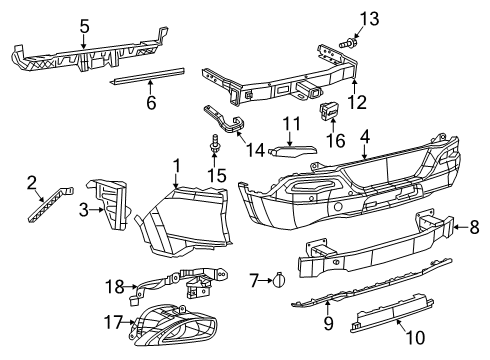 2014 Jeep Cherokee Rear Bumper Diagram 2 - Thumbnail