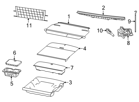 2014 Dodge Journey Interior Trim - Rear Body Diagram