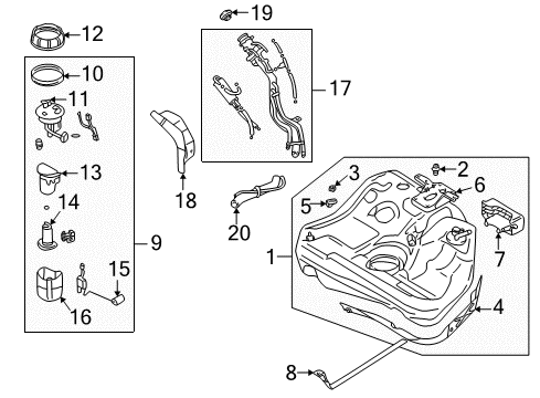 2001 Chrysler Sebring Trunk Lid & Components, Exterior Trim - Interior & Exterior Trim, Body Diagram 7 - Thumbnail