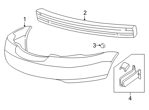 2002 Chrysler Sebring Rear Bumper Diagram 3 - Thumbnail
