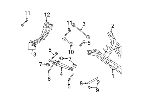 2017 Jeep Patriot Rear Suspension Components, Stabilizer Bar Diagram 4 - Thumbnail