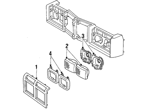 1986 Chrysler Fifth Avenue Headlamps Diagram
