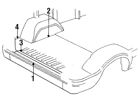 1984 Dodge B350 Rear Body, Rear Floor & Rails Diagram