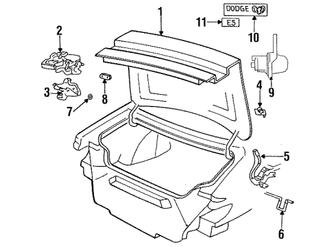 1995 Dodge Intrepid Trunk Diagram