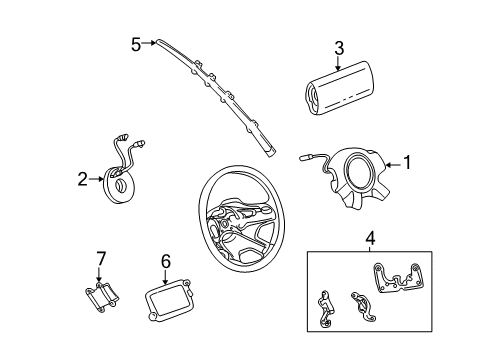 2003 Jeep Liberty Air Bag Components Diagram