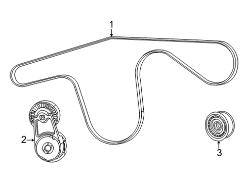 2025 Jeep Grand Cherokee L Belts & Pulleys Diagram