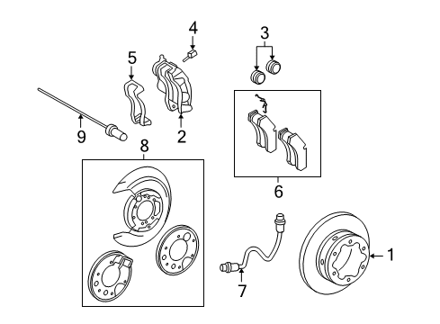 2004 Dodge Sprinter 3500 Brake Components, Brakes Diagram 3 - Thumbnail