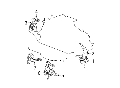 2005 Chrysler Pacifica Engine & Trans Mounting Diagram 4 - Thumbnail
