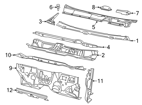2013 Dodge Dart Cowl Diagram