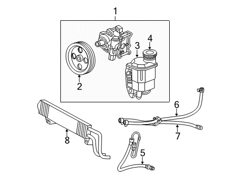 2010 Dodge Ram 2500 P/S Pump & Hoses, Steering Gear & Linkage Diagram 3 - Thumbnail