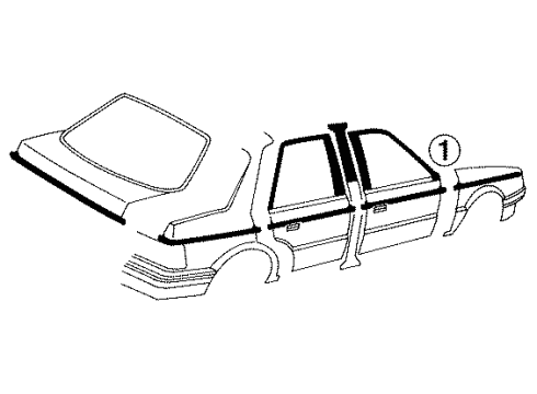 1987 Dodge Shadow Stripe Tape Diagram