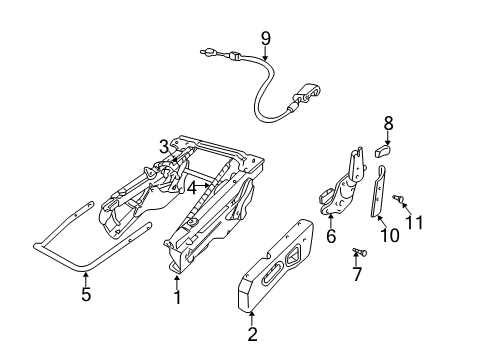 2001 Jeep Wrangler Tracks & Components Diagram