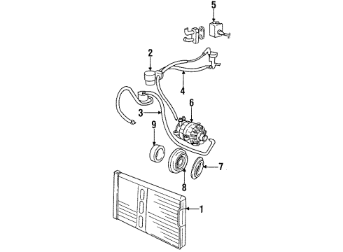 1990 Chrysler New Yorker Air Conditioner Diagram 1 - Thumbnail