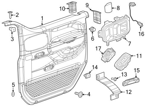 2022 Jeep Gladiator Front Door - Electrical Diagram 3 - Thumbnail