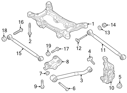 2024 Dodge Hornet Rear Suspension, Stabilizer Bar, Suspension Components Diagram 2 - Thumbnail