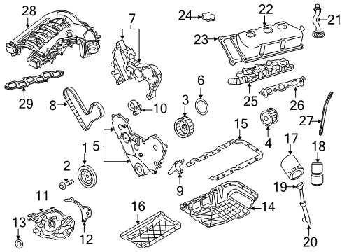 2006 Dodge Magnum Engine Parts & Mounts, Timing, Lubrication System Diagram 6 - Thumbnail