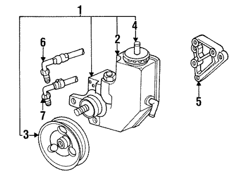 1993 Dodge Viper P/S Pump & Hoses, Steering Gear & Linkage Diagram 2 - Thumbnail