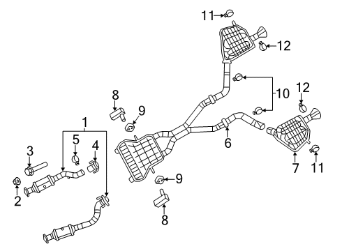 2018 Jeep Grand Cherokee Exhaust Components Diagram 5 - Thumbnail