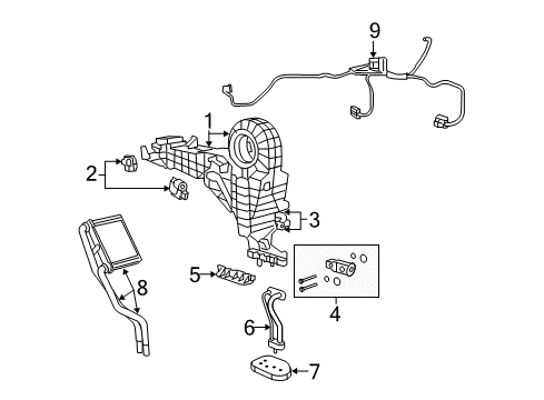 2009 Chrysler Aspen HVAC Case Diagram 3 - Thumbnail