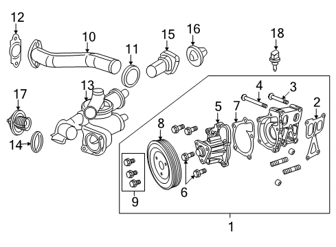 2009 Jeep Compass Water Pump Diagram